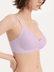 Basic Seamless Deep V Neck Mint-Infused Cooling Bra