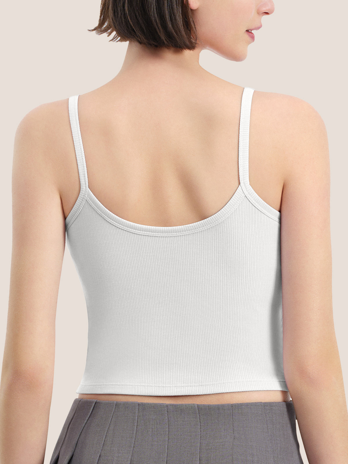 Modal Ribbed Bra Crop Cami