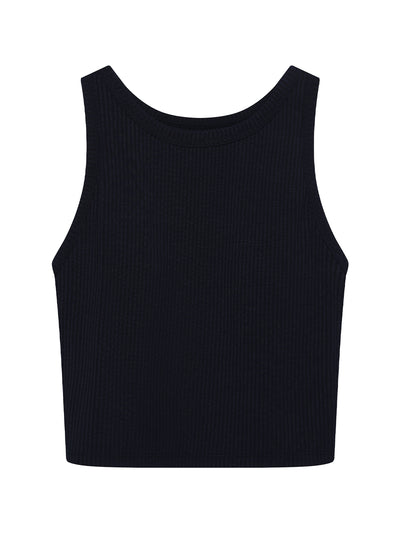 Ribbed Bra-in Cropped Tank Top