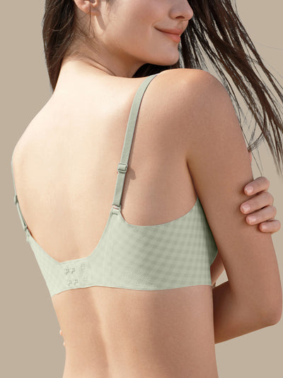 Basic Seamless Deep V Scalloped Neck Cooling Bra