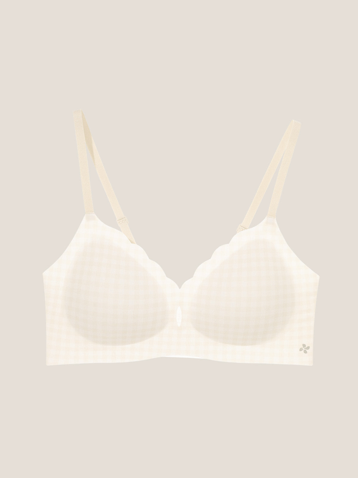 Basic Seamless Deep V Scalloped Neck Cooling Bra
