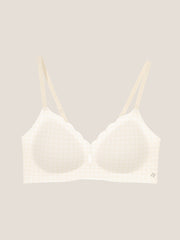 Basic Seamless Deep V Scalloped Neck Cooling Bra