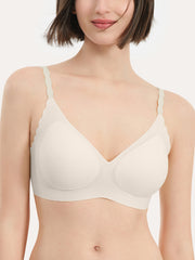 Basic Seamless Deep V Neck Mint-Infused Cooling Bra