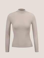 Mock Neck Long Sleeve T-Shirt