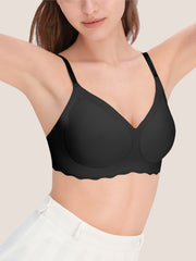 Seamless Shine Strap Deep V Bra - Smart Size