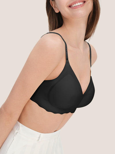 Seamless Shine Strap Deep V Bra - Smart Size