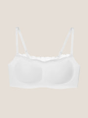 Basic Seamless Lace-Trimmed Bra