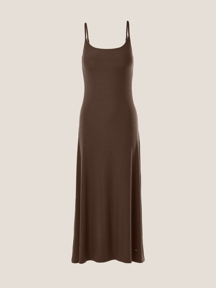 long dress built in bra Evera Sheer Built In Bra Maxi Dress Purple