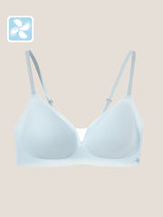 Basic Seamless Deep V Neck Mesh Cooling Bra