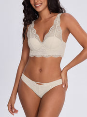 Lace Padded Plunge Spacer Bra