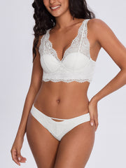 Lace Padded Plunge Spacer Bra