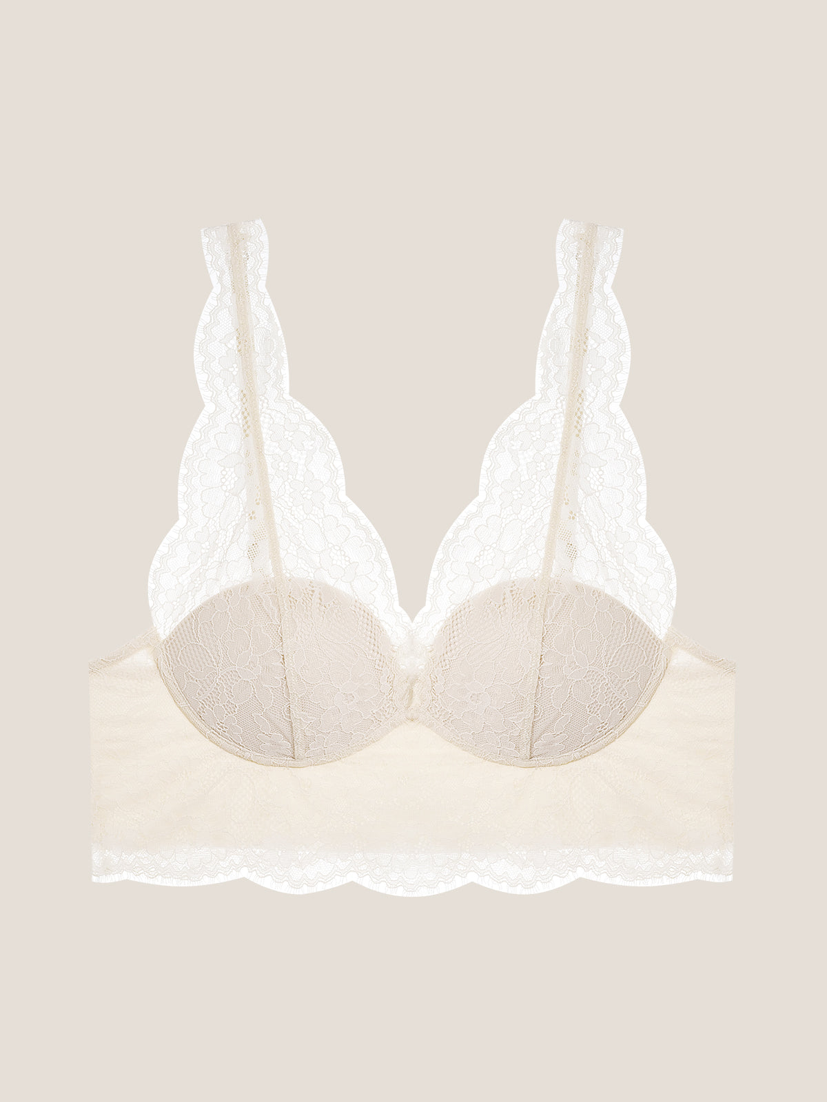 Lace Padded Plunge Spacer Bra