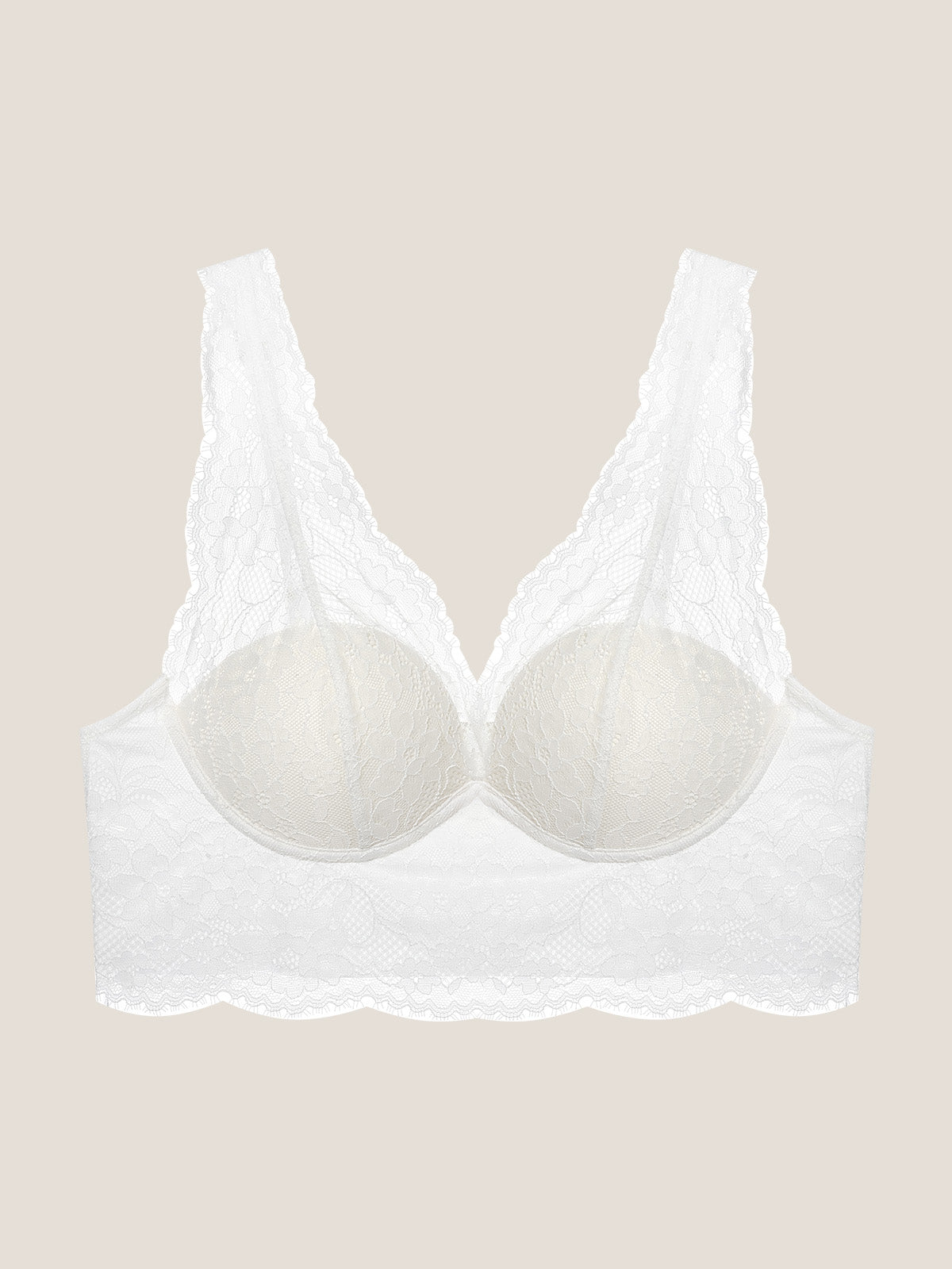 Lace Padded Plunge Spacer Bra