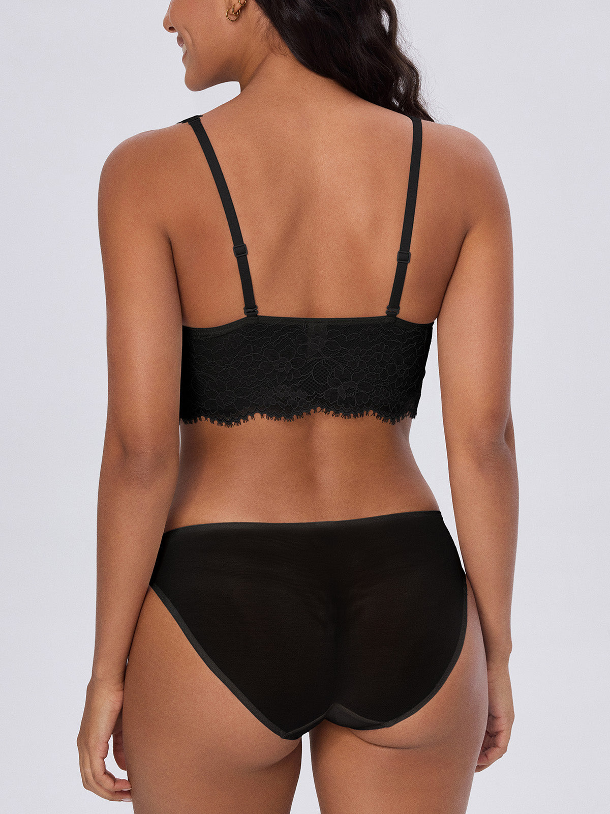 Lace Padded Plunge Spacer Bra