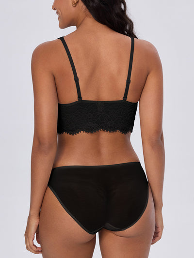 Lace Padded Plunge Spacer Bra