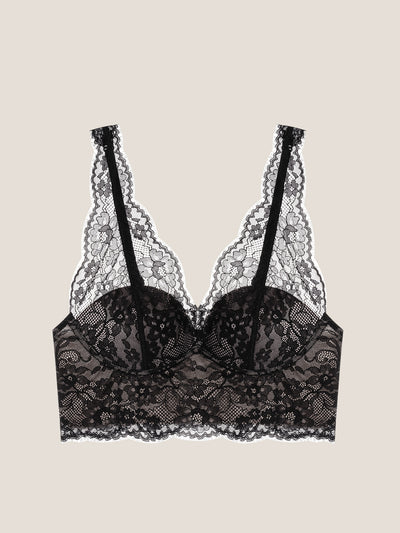 Lace Padded Plunge Spacer Bra