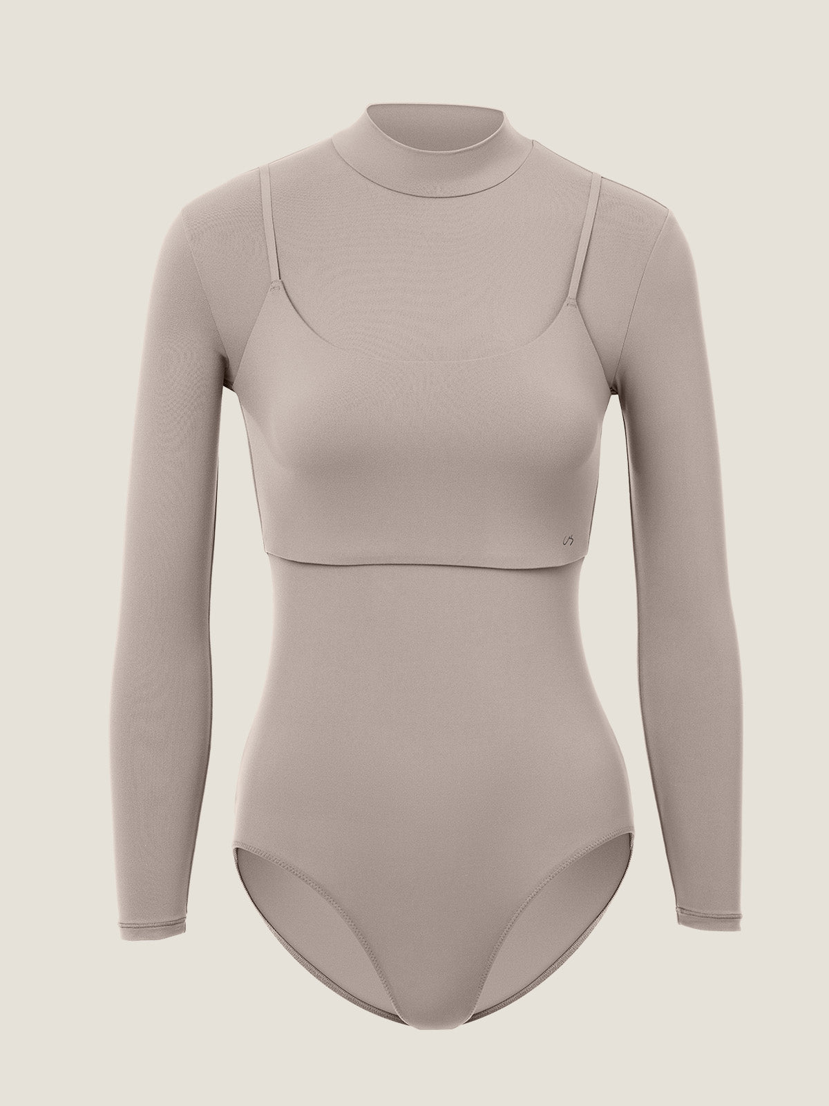 Layered Mock Neck Bodysuit