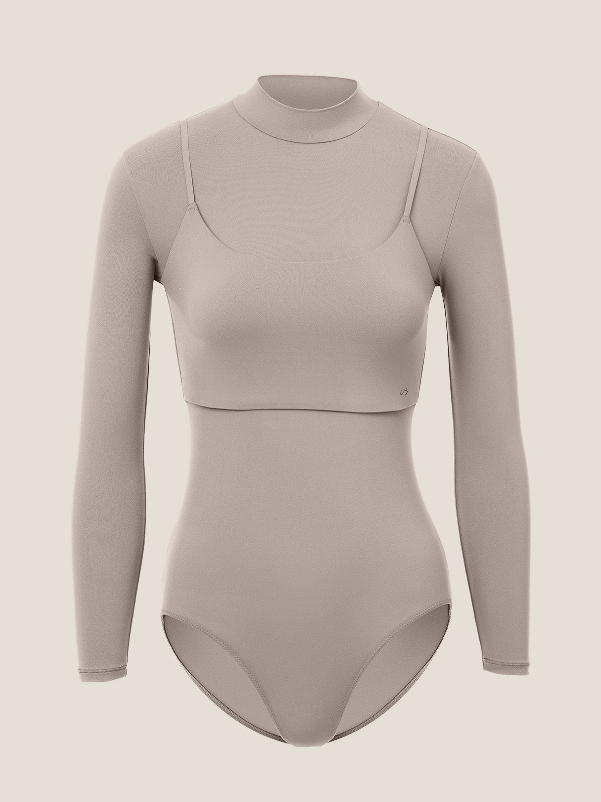 Layered Mock Neck Bodysuit