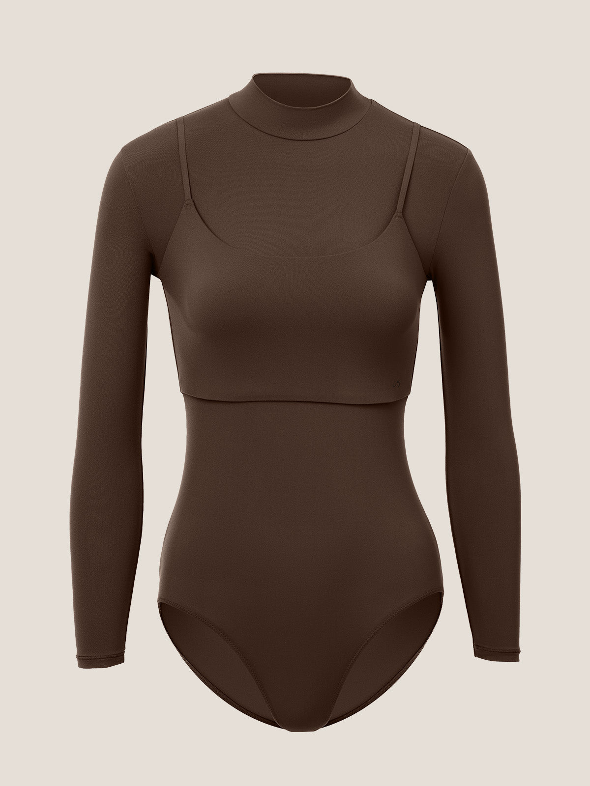 Layered Mock Neck Bodysuit