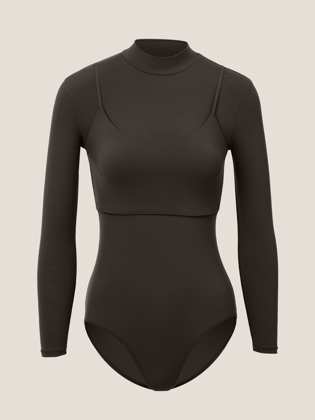 Layered Mock Neck Bodysuit