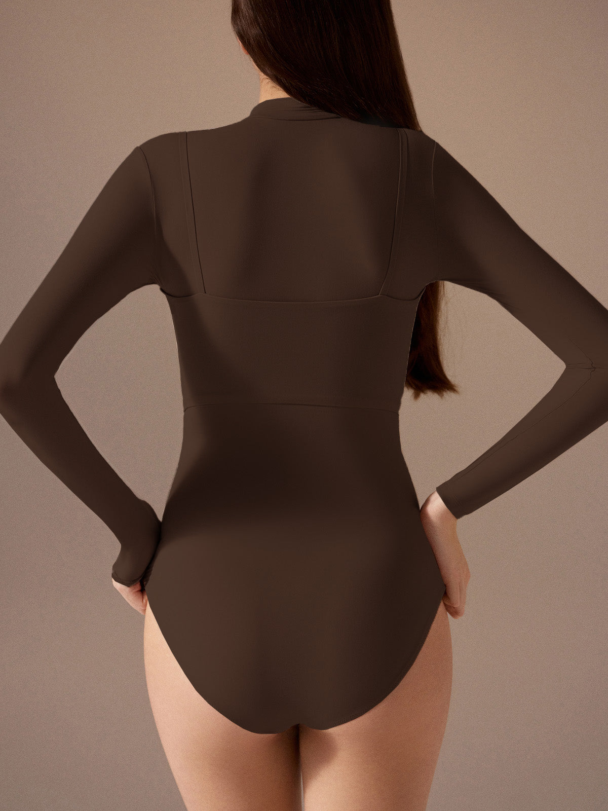 Layered Mock Neck Bodysuit