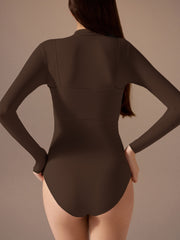 Layered Mock Neck Bodysuit