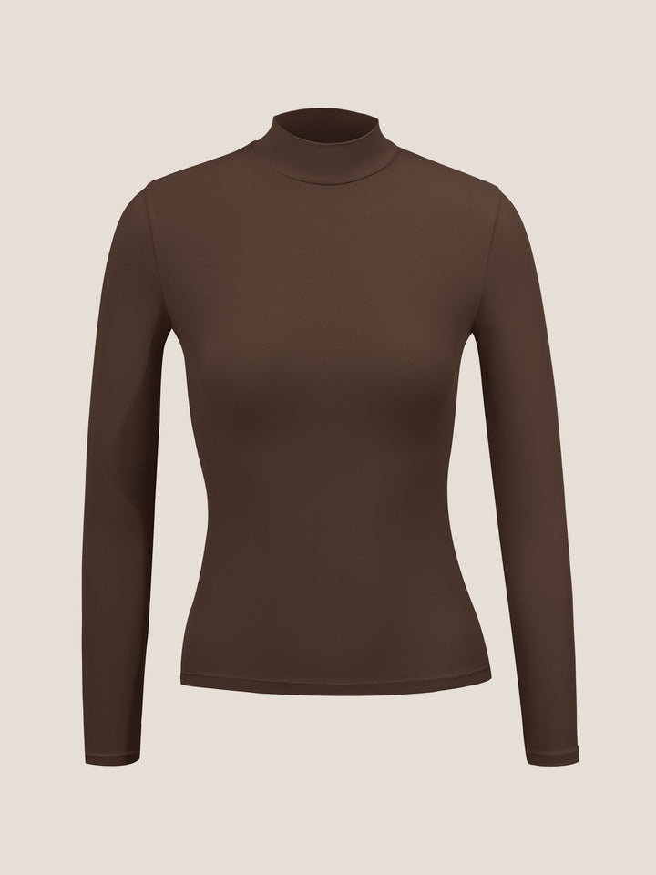 新品  定価以下  Mockneck Longsleeve T-sh Mock Neck Long Sleeve Tee - 100% U. S. Cotton | Plastic Free – Mak Tee