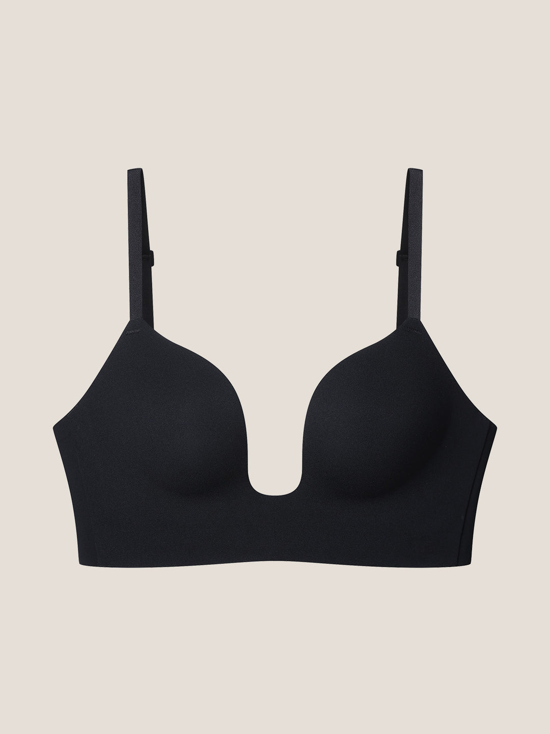 white christmas dresses Plunge Low Back Bra, Obsidian / A75