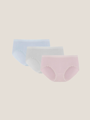 3pcs Modal Antibacterial Mid-Rise Briefs