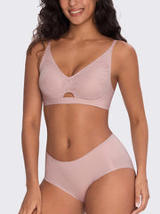 Vine Lace Cut-Out Front Bra