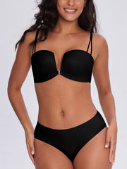 Vine Lace Push-Up Cross Back Bra
