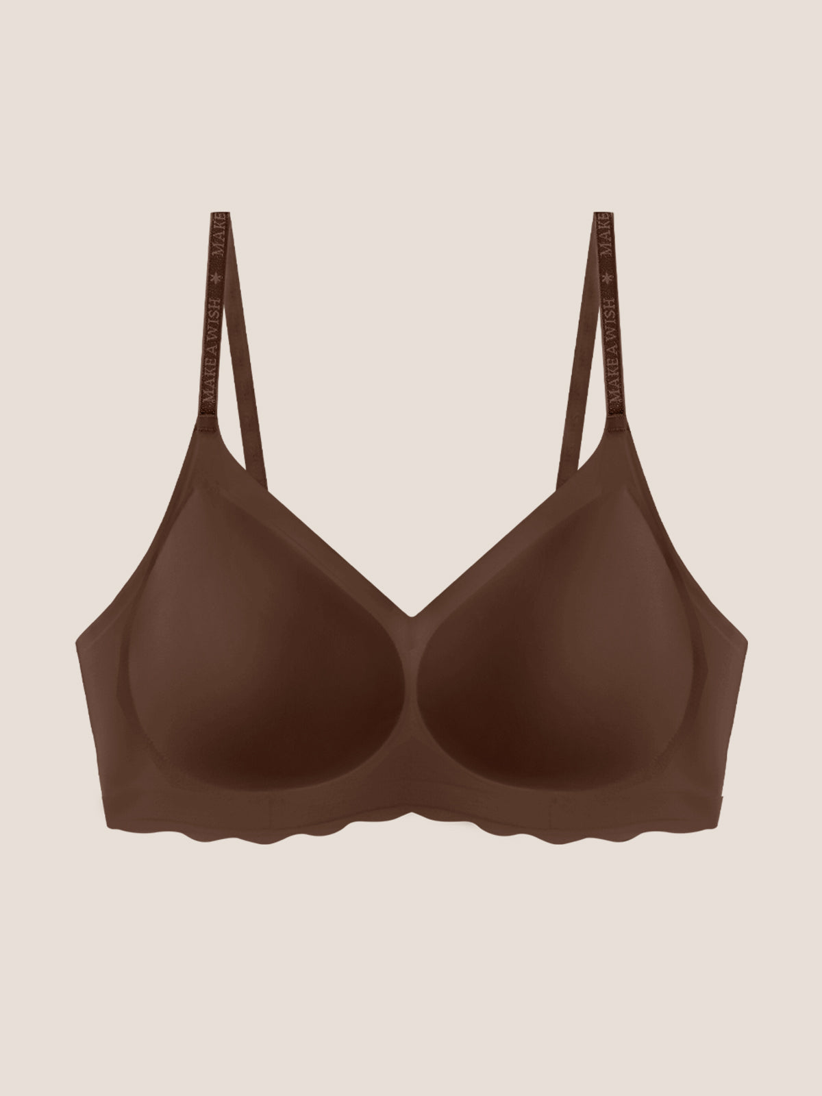 Seamless Shine Strap Deep V Bra - Smart Size