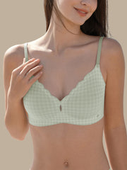Basic Seamless Deep V Scalloped Neck Cooling Bra