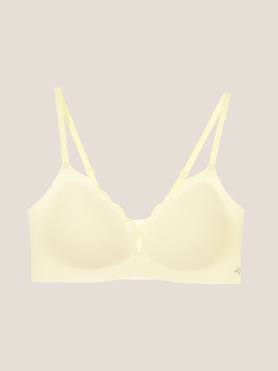 Basic Seamless Deep V Scalloped Neck Cooling Bra