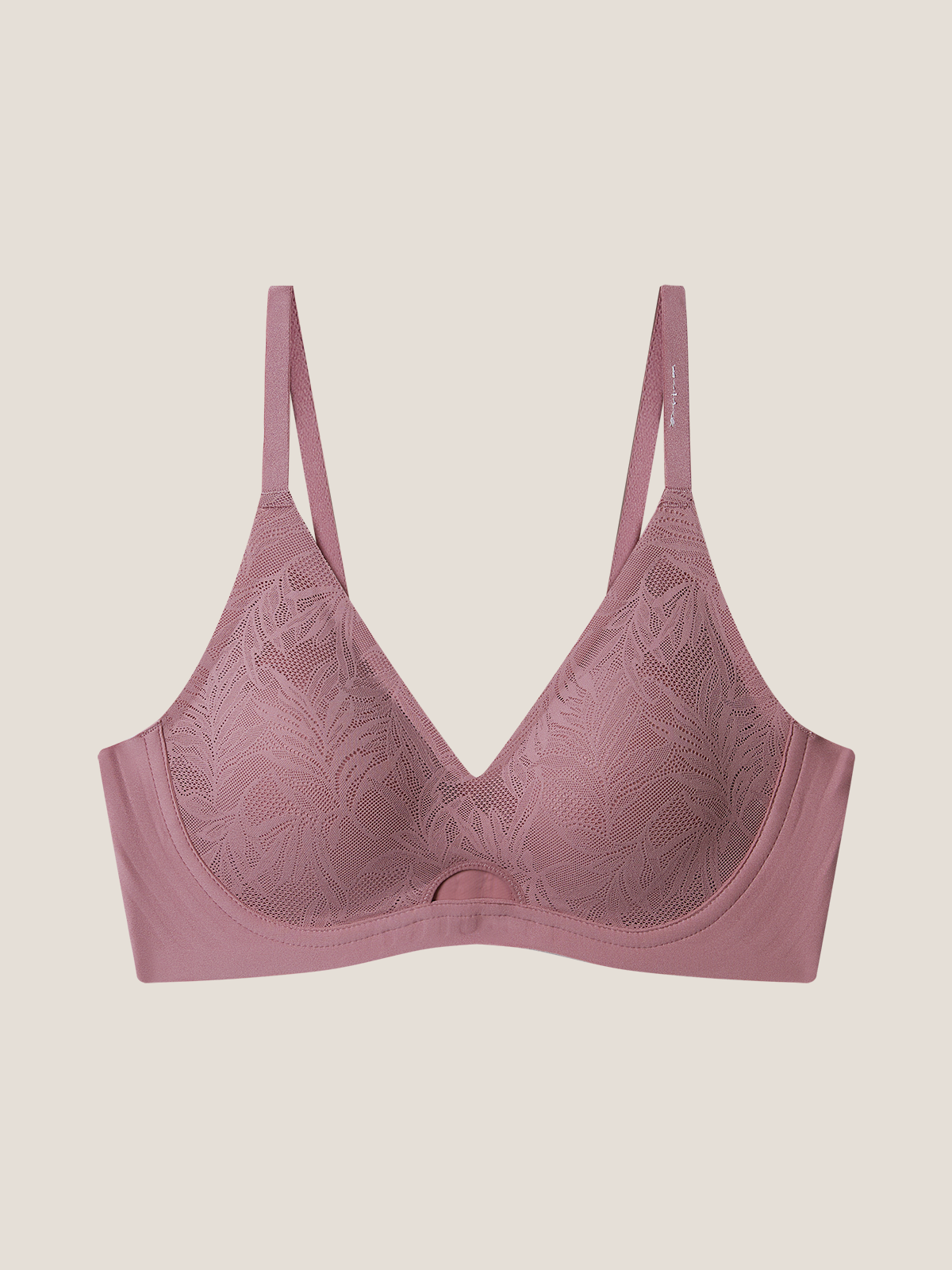 Vine Lace Cut-Out Front Bra