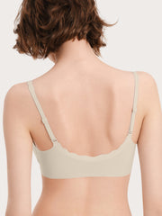 Basic Seamless Deep V Neck Mint-Infused Cooling Bra