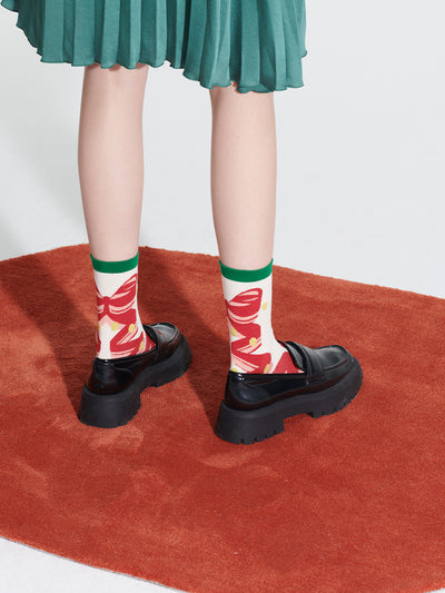 Christmas Edition Cotton Mid-Calf Socks Gift Set