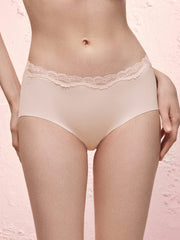 Basic Seamless Lace-Trimmed Boxer Brief
