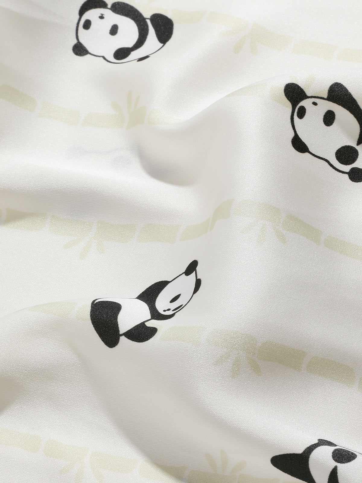 Silk Satin Printed Short-Sleeve Pajama Set