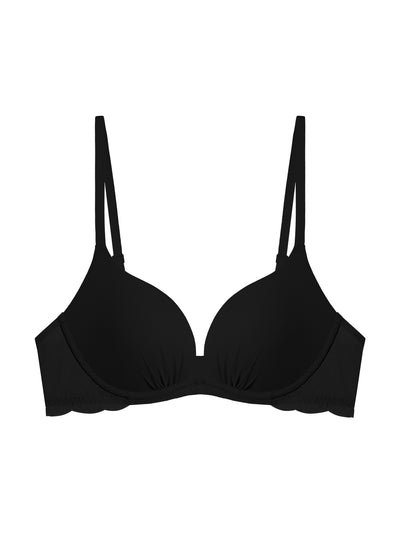 Lace Pleated Push-Up Bra