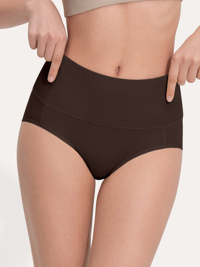 Pure Cotton Wide Elastic Band High-Waisted Brief (2-Pack)