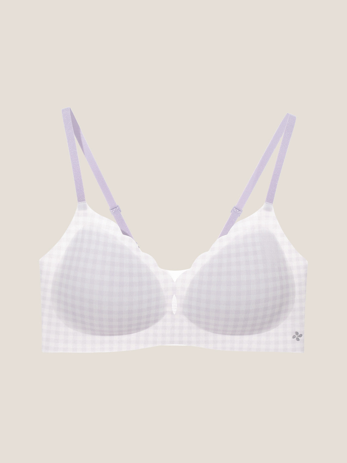 Basic Seamless Deep V Scalloped Neck Cooling Bra