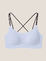 Wireless Letter Cross-Back Bralette – Smart Size