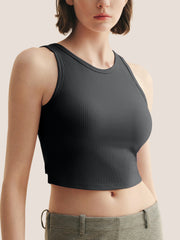 Modal Ribbed Bra Crop Tank