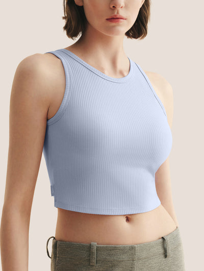 Modal Ribbed Bra Crop Tank