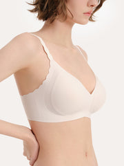 Basic Seamless Deep V Neck Mint-Infused Cooling Bra