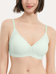 Basic Seamless Deep V Neck Mint-Infused Cooling Bra