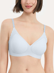 Basic Seamless Deep V Neck Mint-Infused Cooling Bra