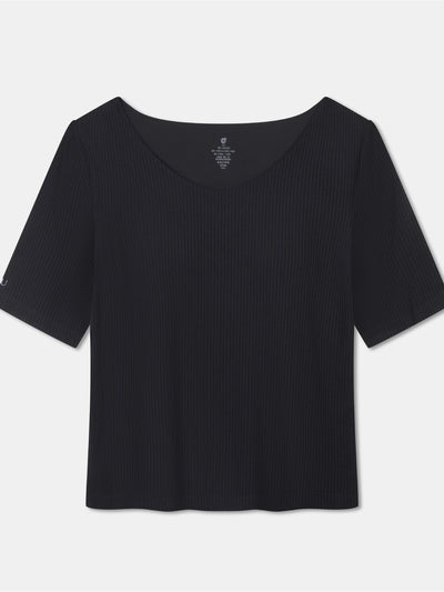 V Neck Bra-in Half Sleeve T-shirt