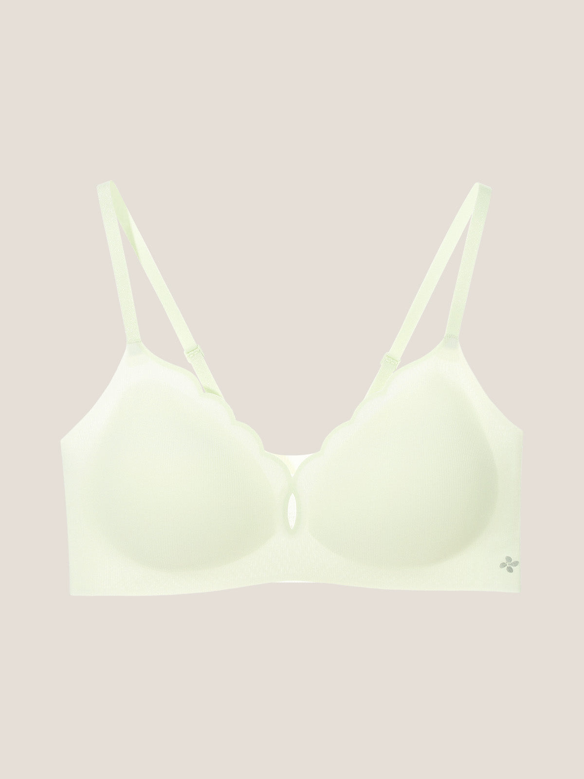 Basic Seamless Deep V Scalloped Neck Cooling Bra